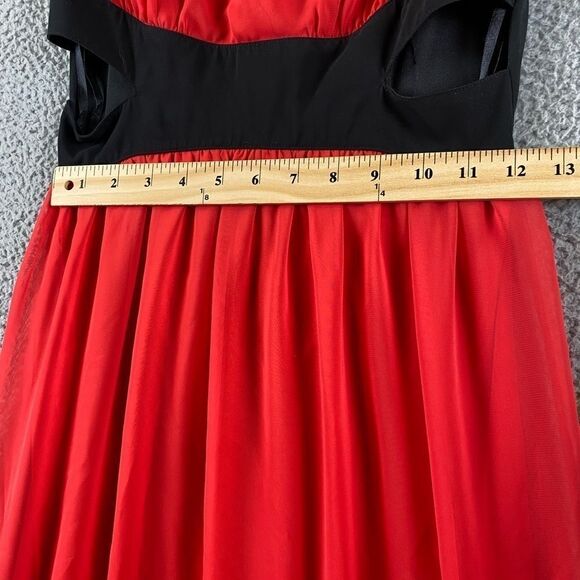 Sweet Storm Dress Womens Small Red Black Maxi Cutouts Sleeveless - Picture 6 of 9